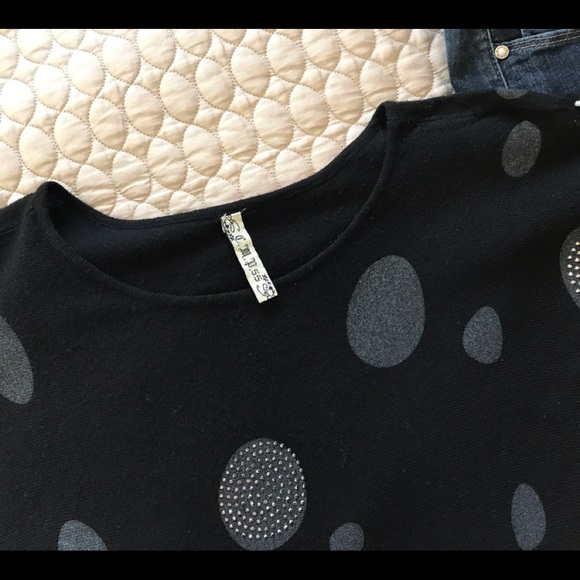 CMD 55 Black Studded Tunic Sweater L - Picture 4 of 5